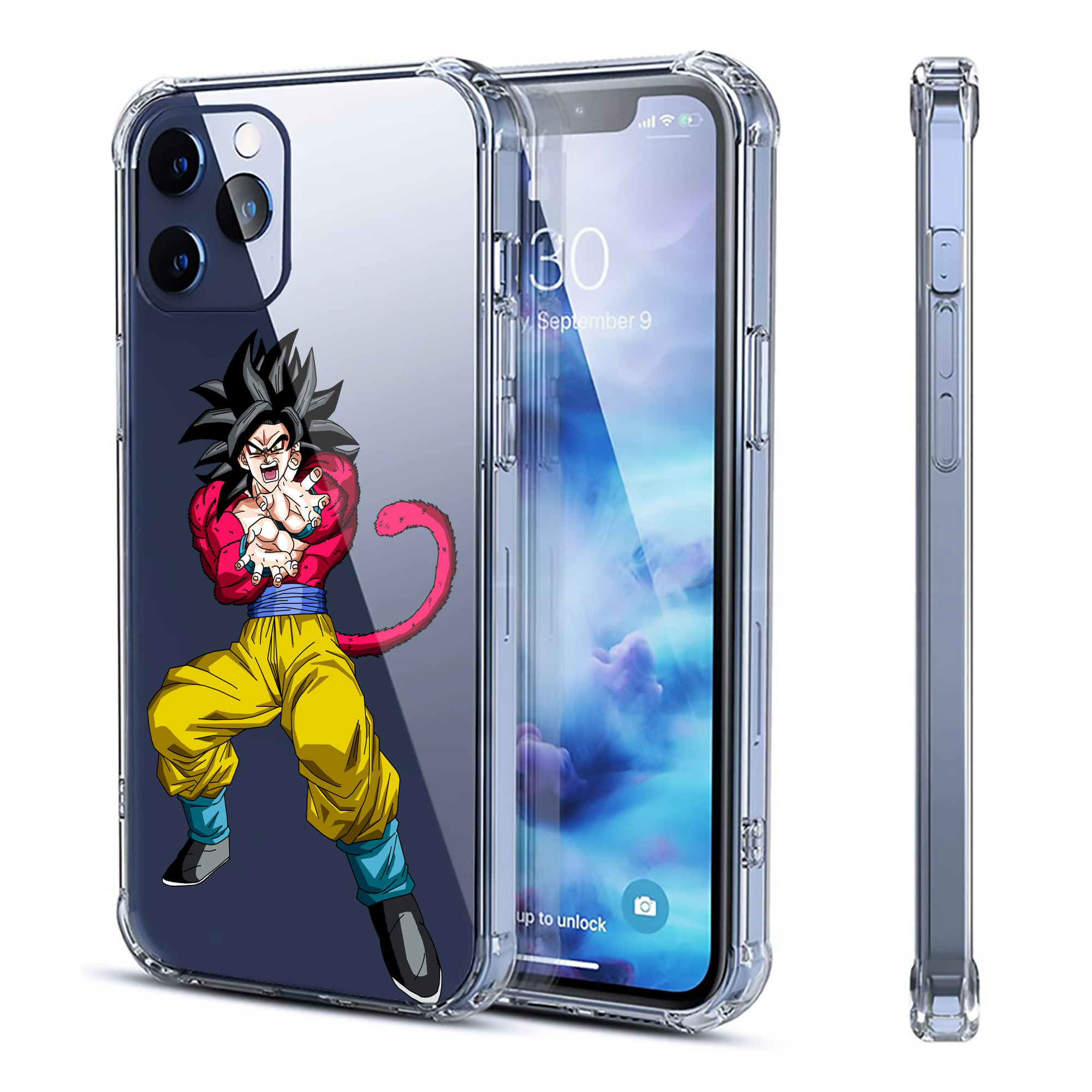 （画像用） ドラゴンボール 孫悟空（そん ごくう）Son Goku カカロット DRAGON BALL Kakarotto 【iPhone 12シリーズ対応】透明スマホケース（クリアソフトケース）
